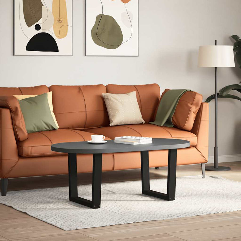 vidaXL 2 db fekete, V-alakú acél dohányzóasztal láb 60 x (42-43,3) cm