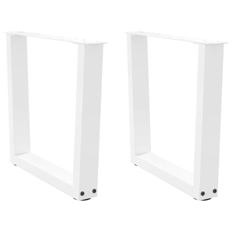 vidaXL 2 db fehér, V-alakú acél dohányzóasztal láb 60 x (42-43,3) cm