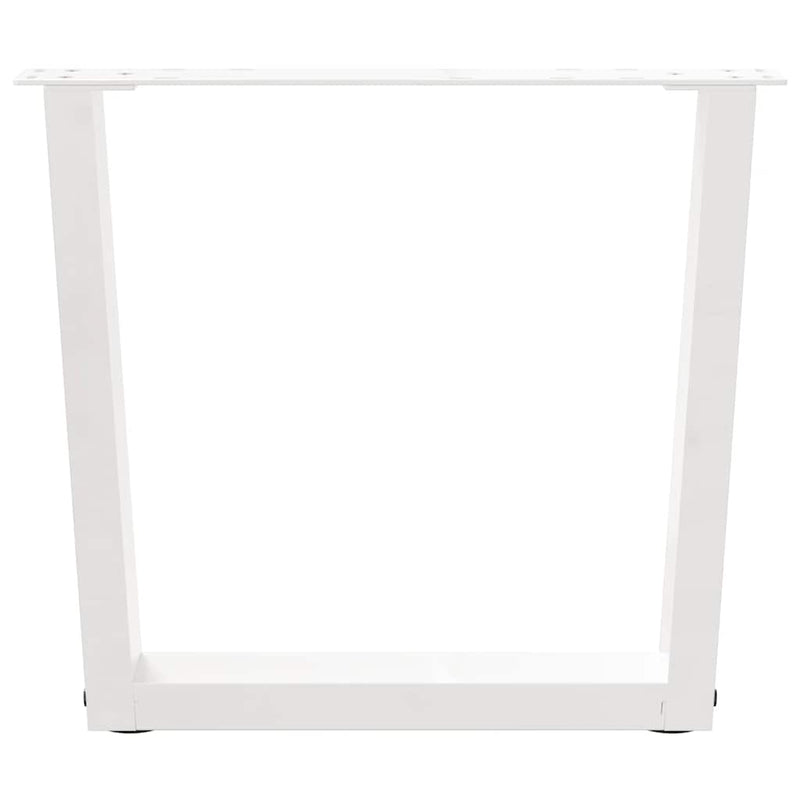 vidaXL 2 db fehér, V-alakú acél dohányzóasztal láb 60 x (42-43,3) cm