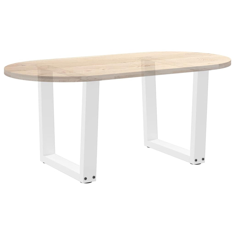 vidaXL 2 db fehér, V-alakú acél dohányzóasztal láb 60 x (42-43,3) cm