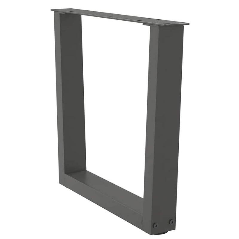 vidaXL 2 db antracitszürke, V-alakú acél dohányzóasztal láb 60 x (42-43,3) cm