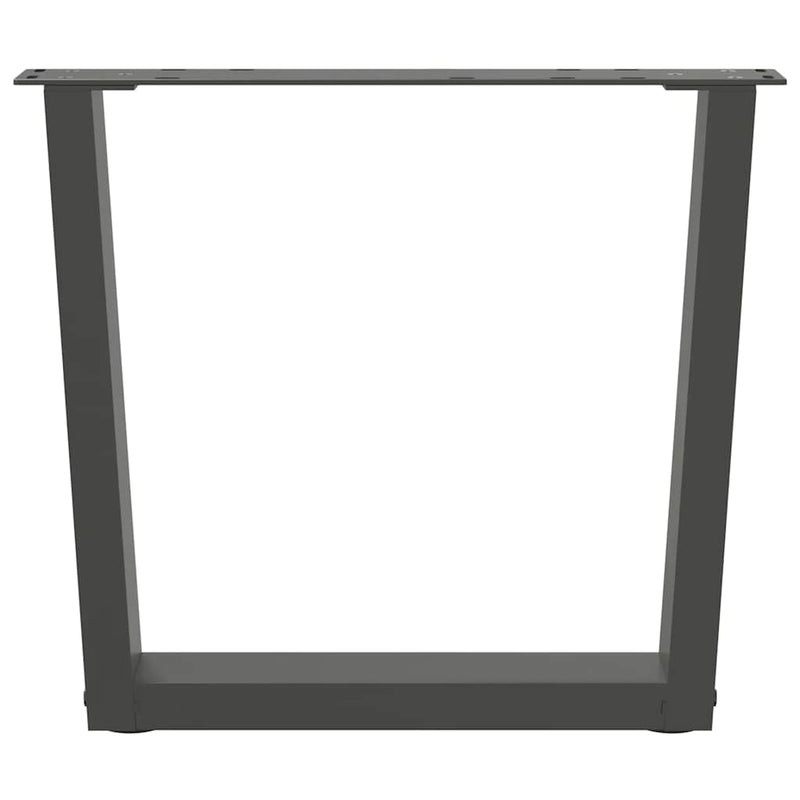 vidaXL 2 db antracitszürke, V-alakú acél dohányzóasztal láb 60 x (42-43,3) cm