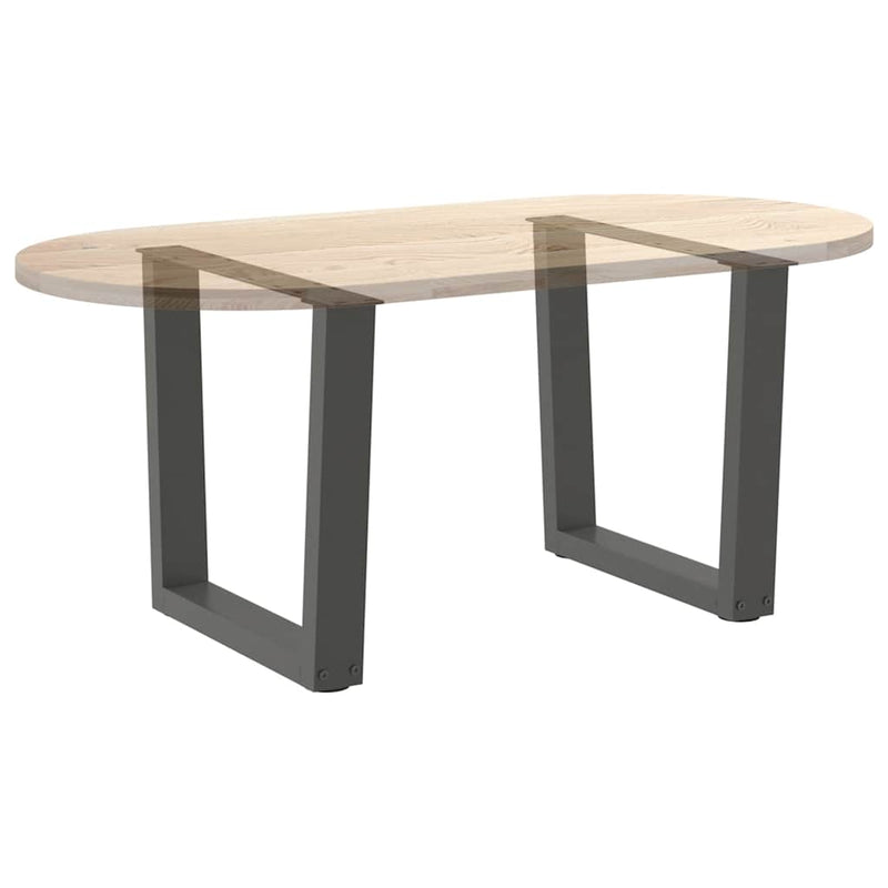 vidaXL 2 db antracitszürke, V-alakú acél dohányzóasztal láb 60 x (42-43,3) cm