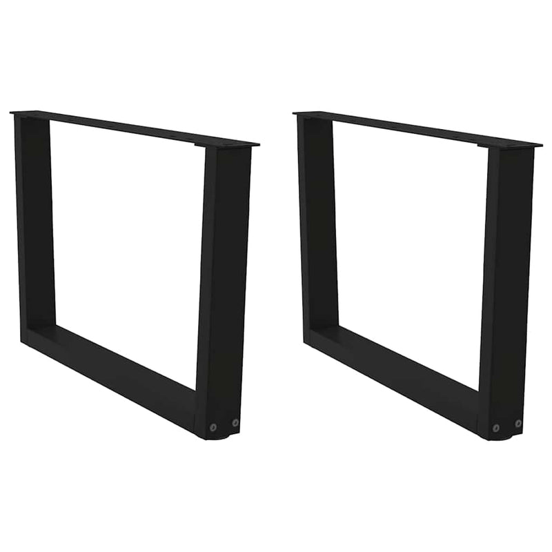 vidaXL 2 db fekete, V-alakú acél dohányzóasztal láb 70 x (42-43,3) cm