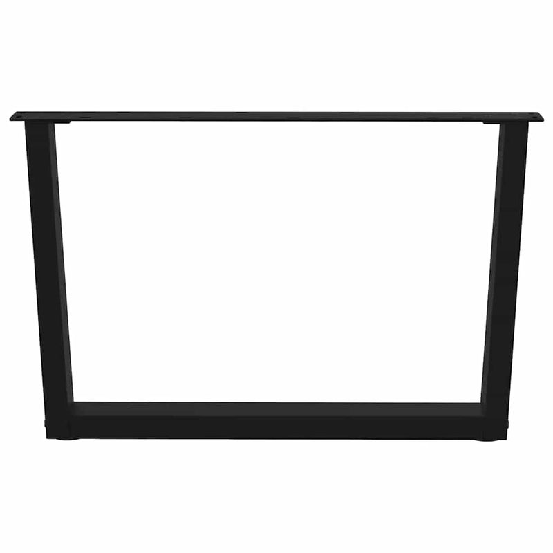vidaXL 2 db fekete, V-alakú acél dohányzóasztal láb 70 x (42-43,3) cm
