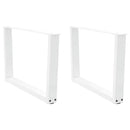 vidaXL 2 db fehér, V-alakú acél dohányzóasztal láb 70 x (42-43,3) cm