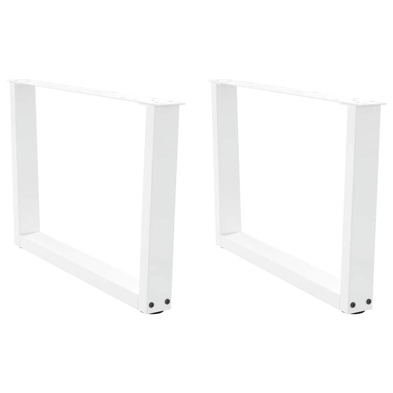 vidaXL 2 db fehér, V-alakú acél dohányzóasztal láb 70 x (42-43,3) cm