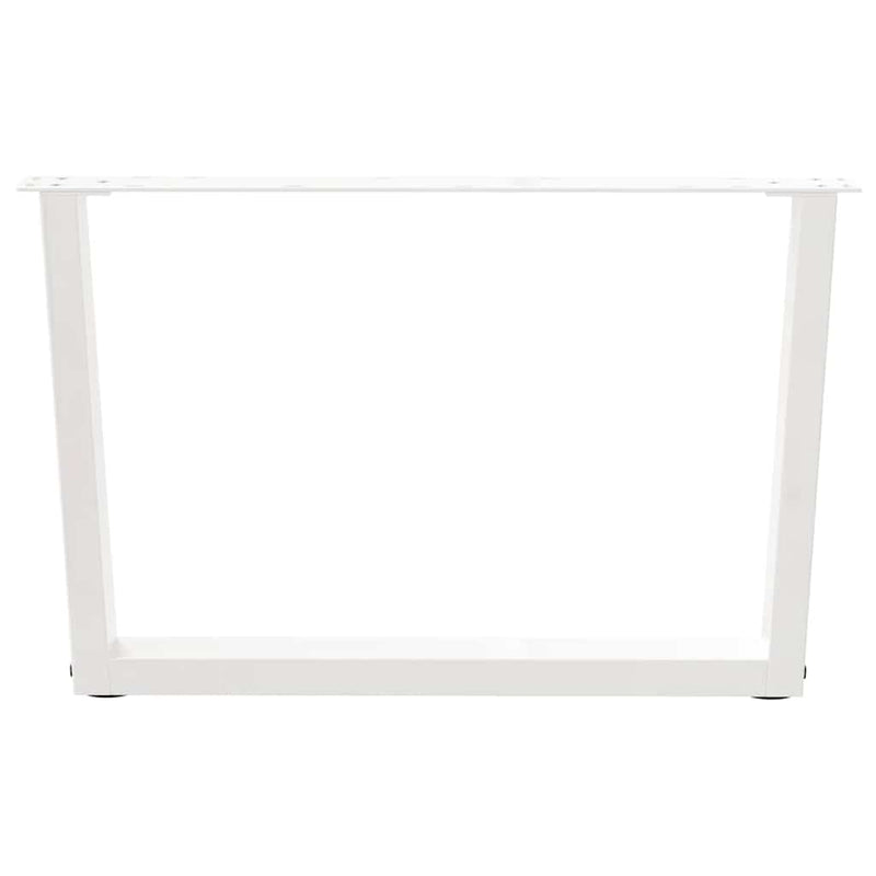 vidaXL 2 db fehér, V-alakú acél dohányzóasztal láb 70 x (42-43,3) cm