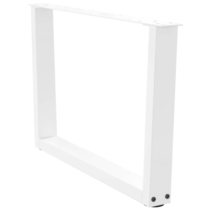 vidaXL 2 db fehér, V-alakú acél dohányzóasztal láb 70 x (42-43,3) cm