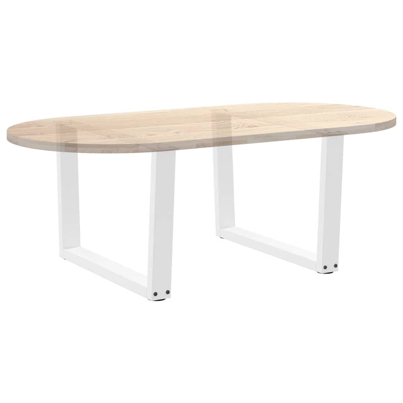vidaXL 2 db fehér, V-alakú acél dohányzóasztal láb 70 x (42-43,3) cm