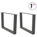 vidaXL 2 db antracitszürke, V-alakú acél dohányzóasztal láb 70 x (42-43,3) cm