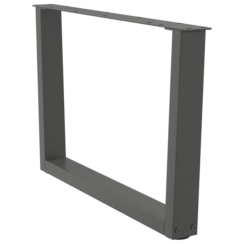 vidaXL 2 db antracitszürke, V-alakú acél dohányzóasztal láb 70 x (42-43,3) cm