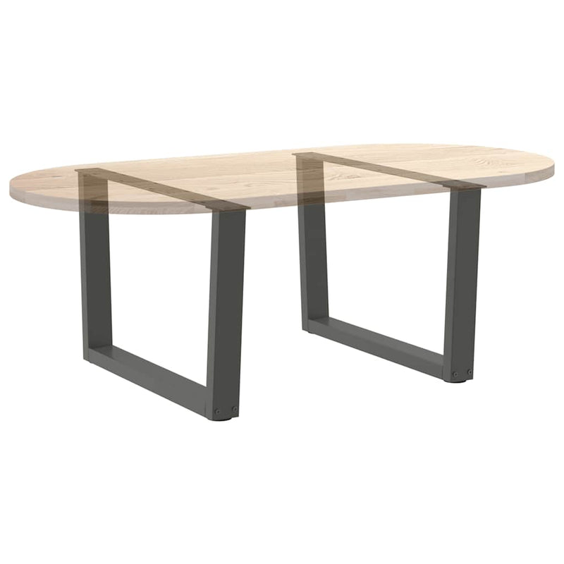 vidaXL 2 db antracitszürke, V-alakú acél dohányzóasztal láb 70 x (42-43,3) cm