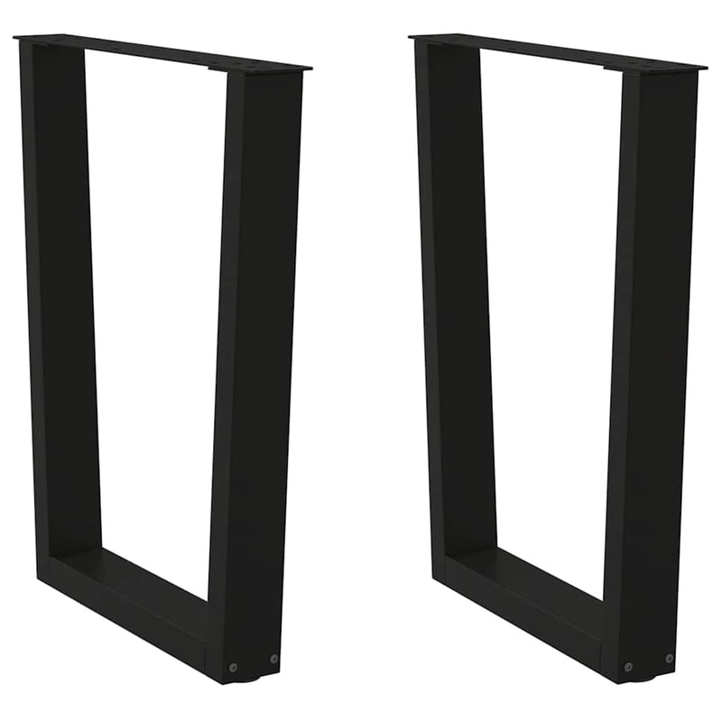 vidaXL 2 db fekete, V-alakú acél étkezőasztal láb 60 x (72-73,3) cm