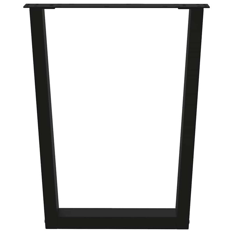 vidaXL 2 db fekete, V-alakú acél étkezőasztal láb 60 x (72-73,3) cm