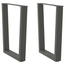 vidaXL 2 db antracitszürke, V-alakú acél étkezőasztal láb 60 x (72-73,3) cm