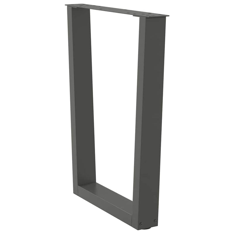 vidaXL 2 db antracitszürke, V-alakú acél étkezőasztal láb 60 x (72-73,3) cm