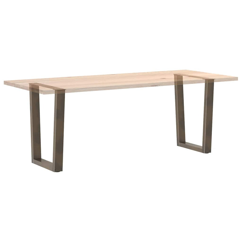 vidaXL 2 db V-alakú étkezőasztal láb natúr acél 60x(72-73,3) cm