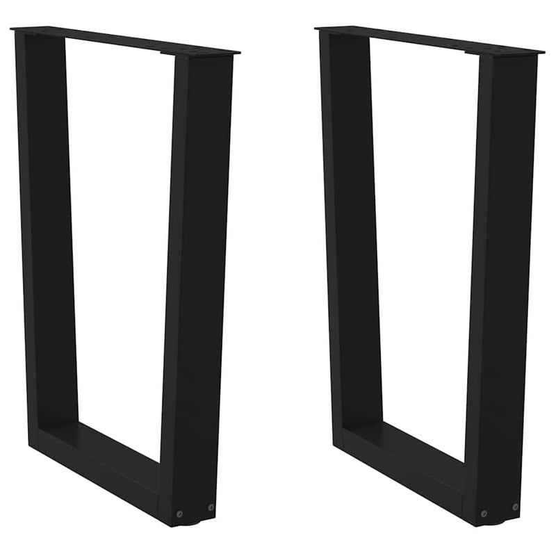 vidaXL 2 db fekete, V-alakú acél étkezőasztal láb 70 x (72-73,3) cm