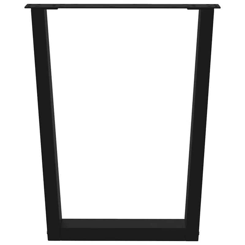 vidaXL 2 db fekete, V-alakú acél étkezőasztal láb 70 x (72-73,3) cm