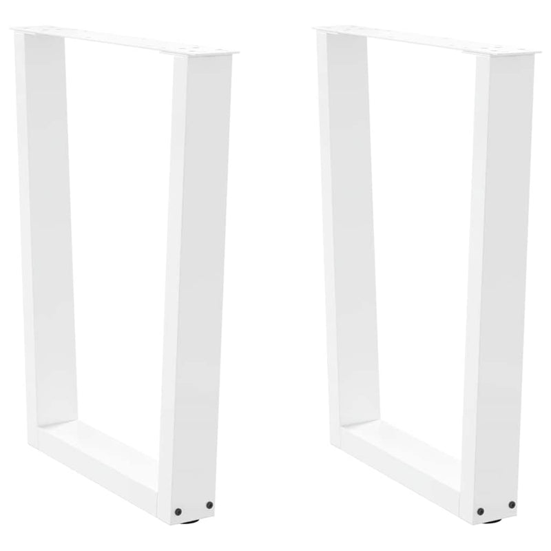 vidaXL 2 db fehér, V-alakú étkezőasztal láb 70 x (72-73,3) cm acél étkezőasztal láb