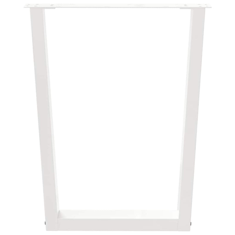 vidaXL 2 db fehér, V-alakú étkezőasztal láb 70 x (72-73,3) cm acél étkezőasztal láb