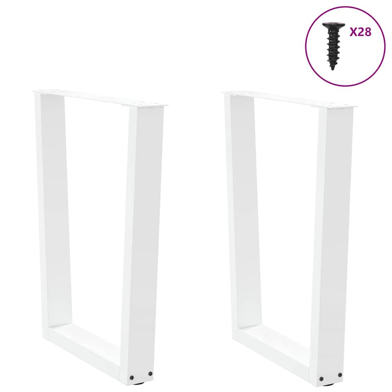 vidaXL 2 db fehér, V-alakú étkezőasztal láb 70 x (72-73,3) cm acél étkezőasztal láb