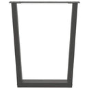 vidaXL 2 db antracitszürke, V-alakú acél étkezőasztalláb 70 x (72-73,3) cm