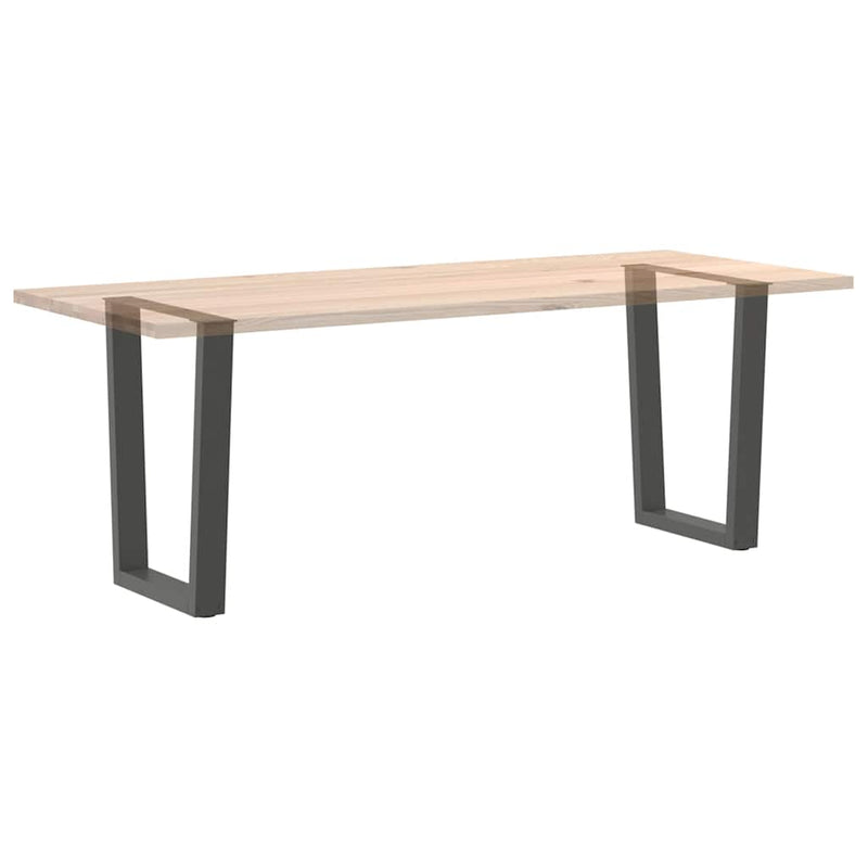 vidaXL 2 db antracitszürke, V-alakú acél étkezőasztalláb 70 x (72-73,3) cm
