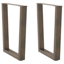 vidaXL 2 db V-alakú natúr acél étkezőasztal láb 70 x (72-73,3) cm acél