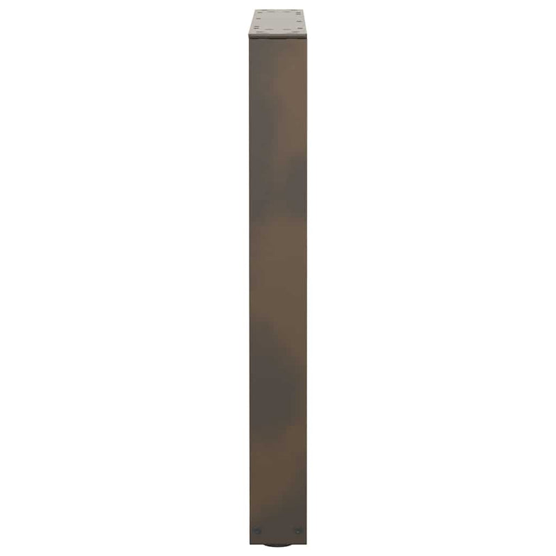 vidaXL 2 db V-alakú natúr acél étkezőasztal láb 70 x (72-73,3) cm acél