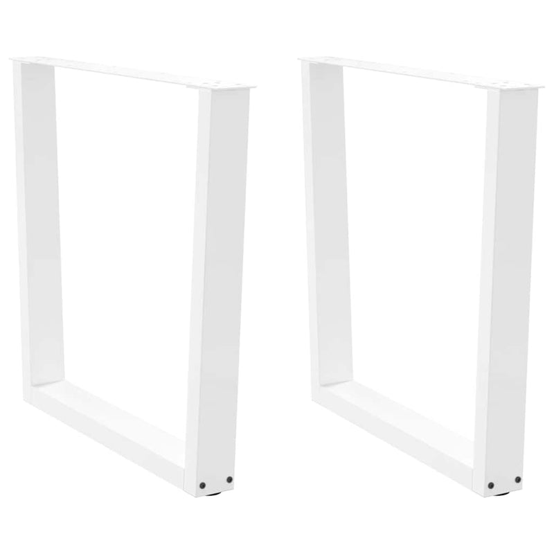vidaXL 2 db fehér, V-alakú acél étkezőasztal láb 80 x (72-73,3) cm