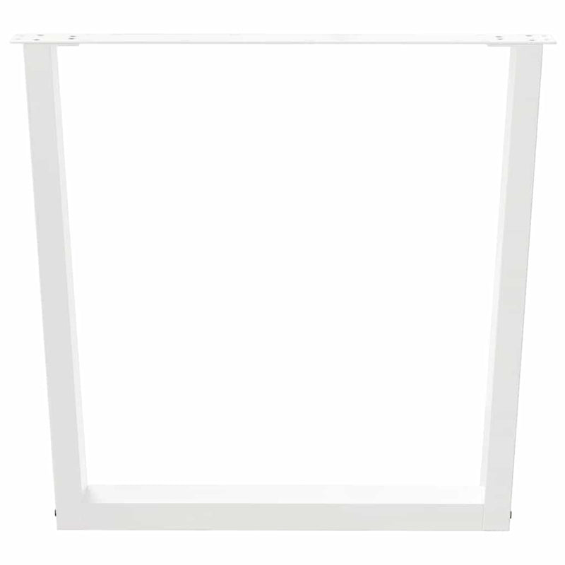 vidaXL 2 db fehér, V-alakú acél étkezőasztal láb 80 x (72-73,3) cm
