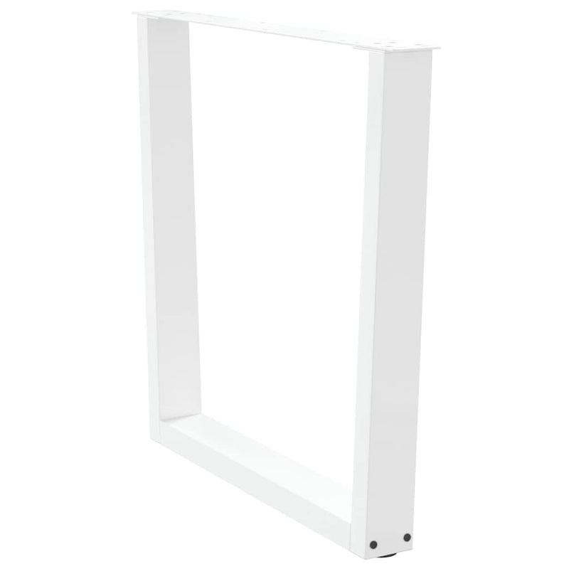 vidaXL 2 db fehér, V-alakú acél étkezőasztal láb 80 x (72-73,3) cm