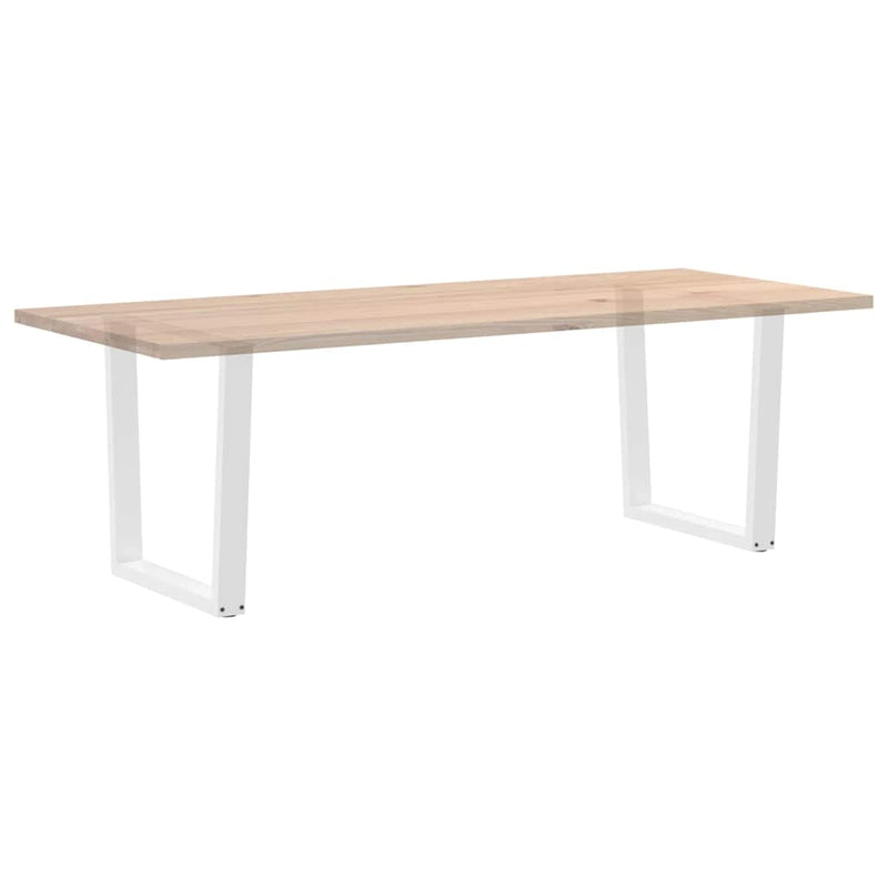 vidaXL 2 db fehér, V-alakú acél étkezőasztal láb 80 x (72-73,3) cm