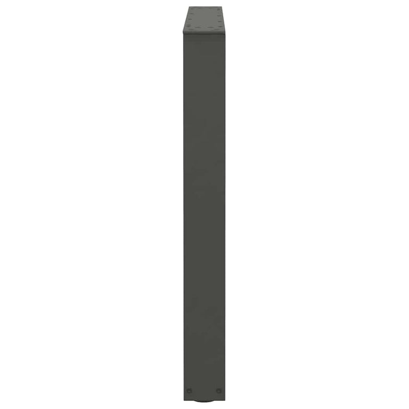 vidaXL 2 db antracitszürke, V-alakú acél étkezőasztal láb 80 x (72-73,3) cm