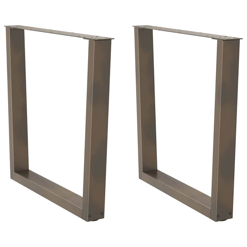 vidaXL 2 db V-alakú natúr acél étkezőasztal láb 80x(72-73,3) cm acél
