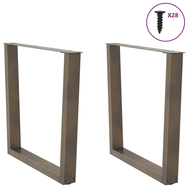 vidaXL 2 db V-alakú natúr acél étkezőasztal láb 80x(72-73,3) cm acél