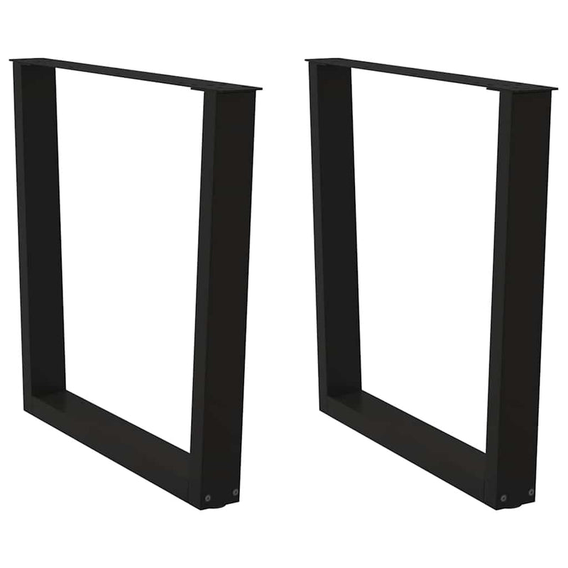 vidaXL 2 db fekete, V-alakú acél étkezőasztal láb 90 x (72-73,3) cm