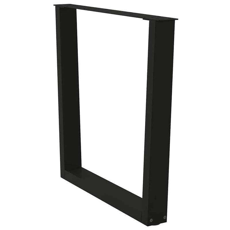 vidaXL 2 db fekete, V-alakú acél étkezőasztal láb 90 x (72-73,3) cm