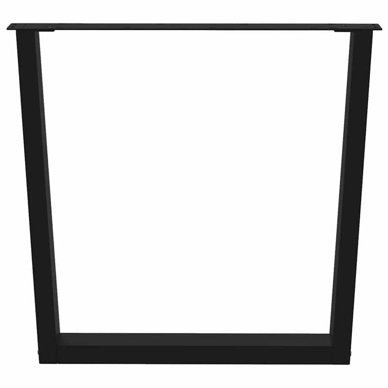 vidaXL 2 db fekete, V-alakú acél étkezőasztal láb 90 x (72-73,3) cm