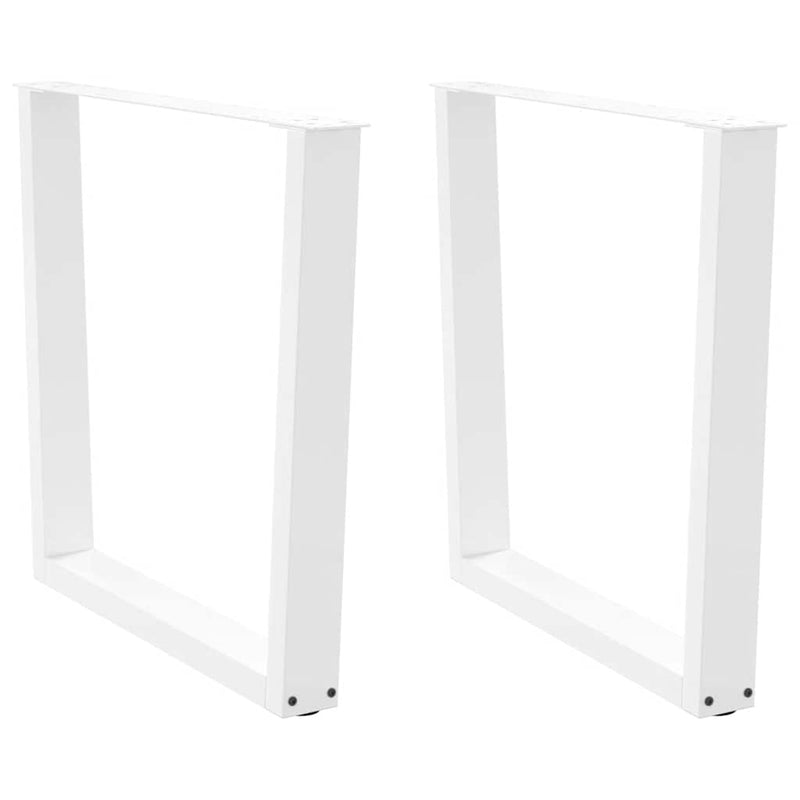 vidaXL 2 db fehér, V-alakú étkezőasztal láb 90 x (72-73,3) cm acél étkezőasztal láb