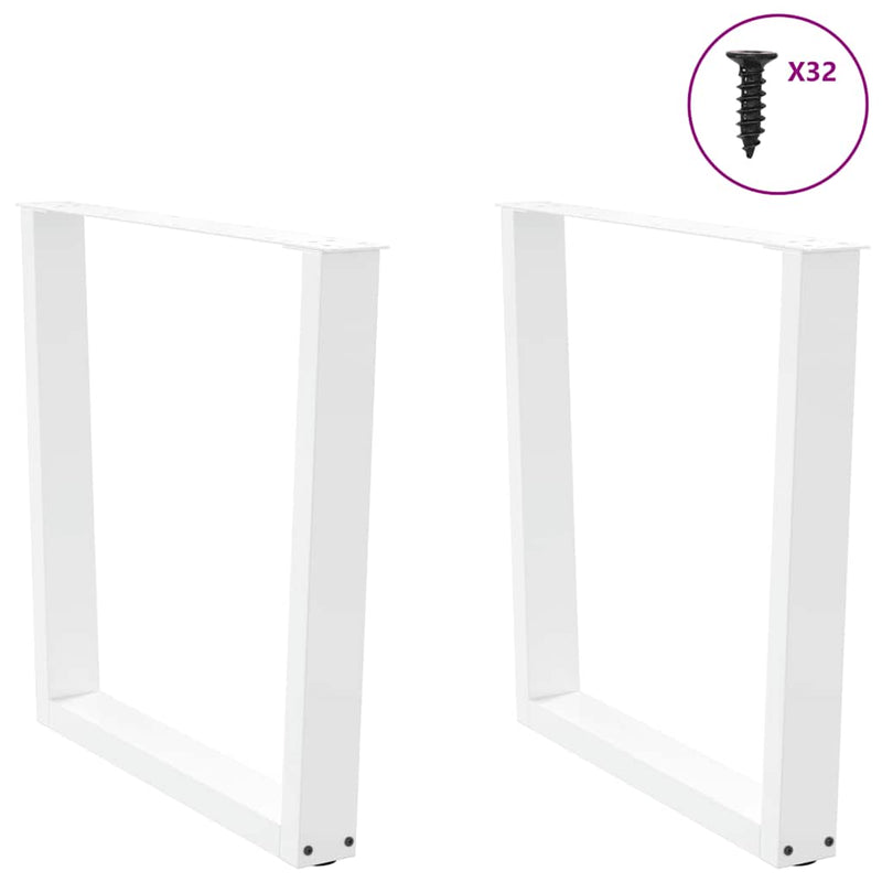 vidaXL 2 db fehér, V-alakú étkezőasztal láb 90 x (72-73,3) cm acél étkezőasztal láb