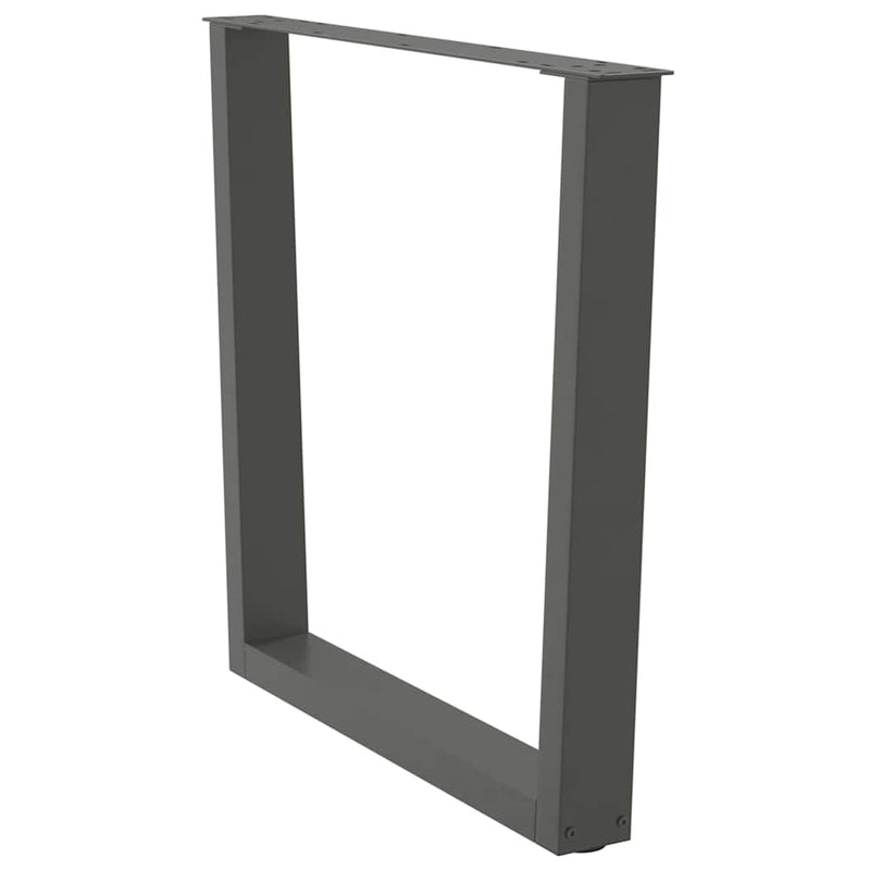 vidaXL 2 db antracitszürke, V-alakú acél étkezőasztal láb 90 x (72-73,3) cm