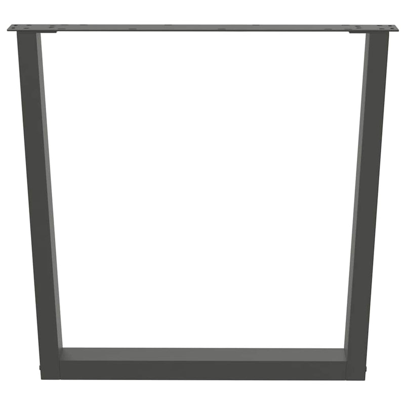 vidaXL 2 db antracitszürke, V-alakú acél étkezőasztal láb 90 x (72-73,3) cm