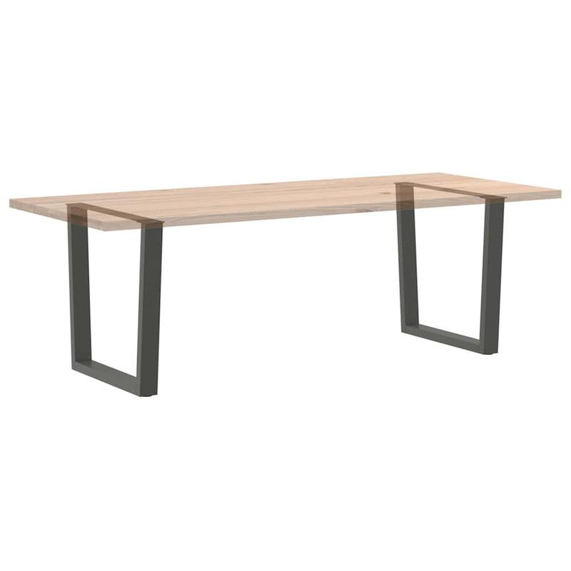 vidaXL 2 db antracitszürke, V-alakú acél étkezőasztal láb 90 x (72-73,3) cm