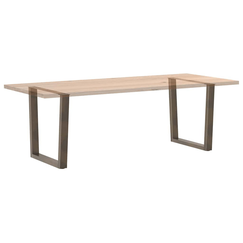 vidaXL 2 db V-alakú natúr acél étkezőasztal láb 90 x (72-73,3) cm acél
