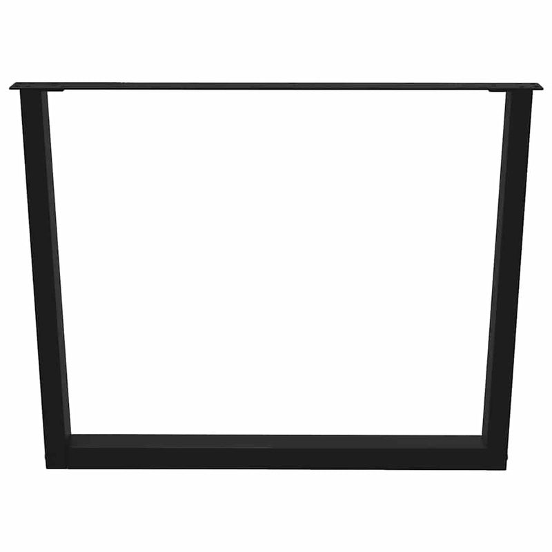 vidaXL 2 db V-alakú étkezőasztal láb fekete 100 x (72-73,3) cm acél étkezőasztal láb