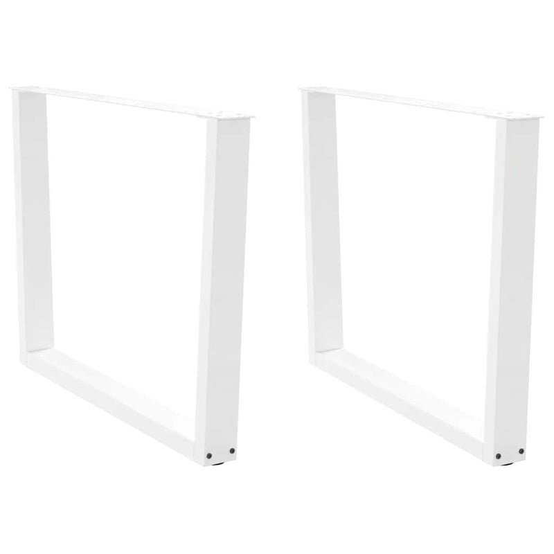 vidaXL 2 db fehér, V-alakú étkezőasztal láb 100 x (72-73,3) cm acél étkezőasztal láb