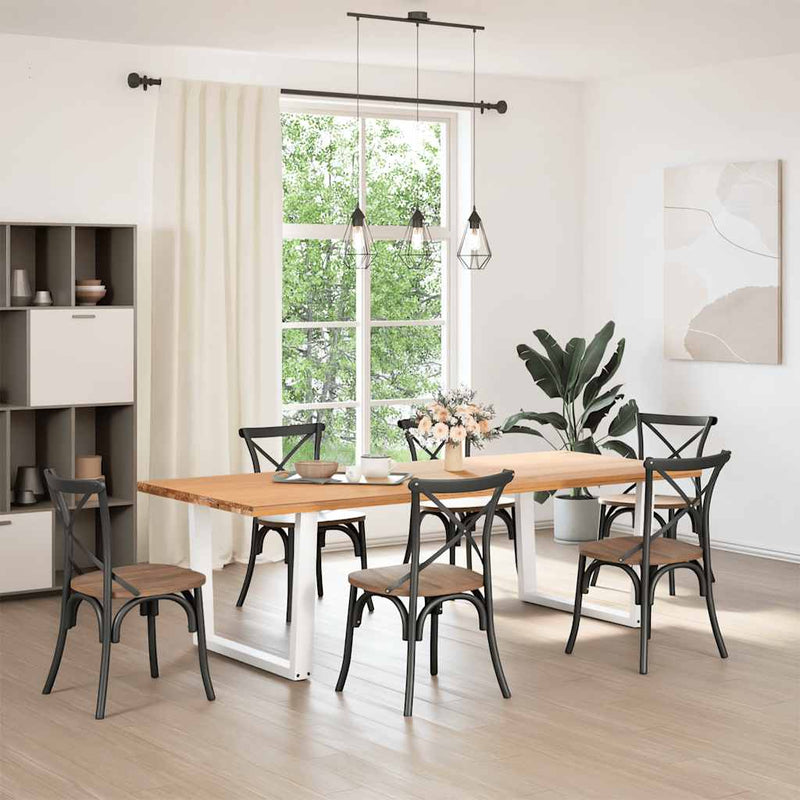 vidaXL 2 db fehér, V-alakú étkezőasztal láb 100 x (72-73,3) cm acél étkezőasztal láb